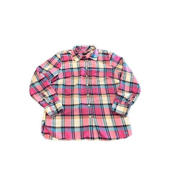 TALBOTS Plaid shirt size Medium - Picture 1 of 13